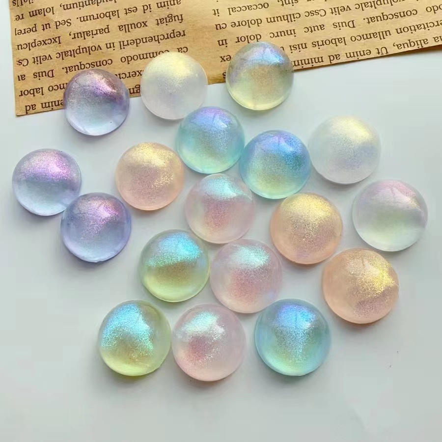 Colored flat bottom beads (bottle)