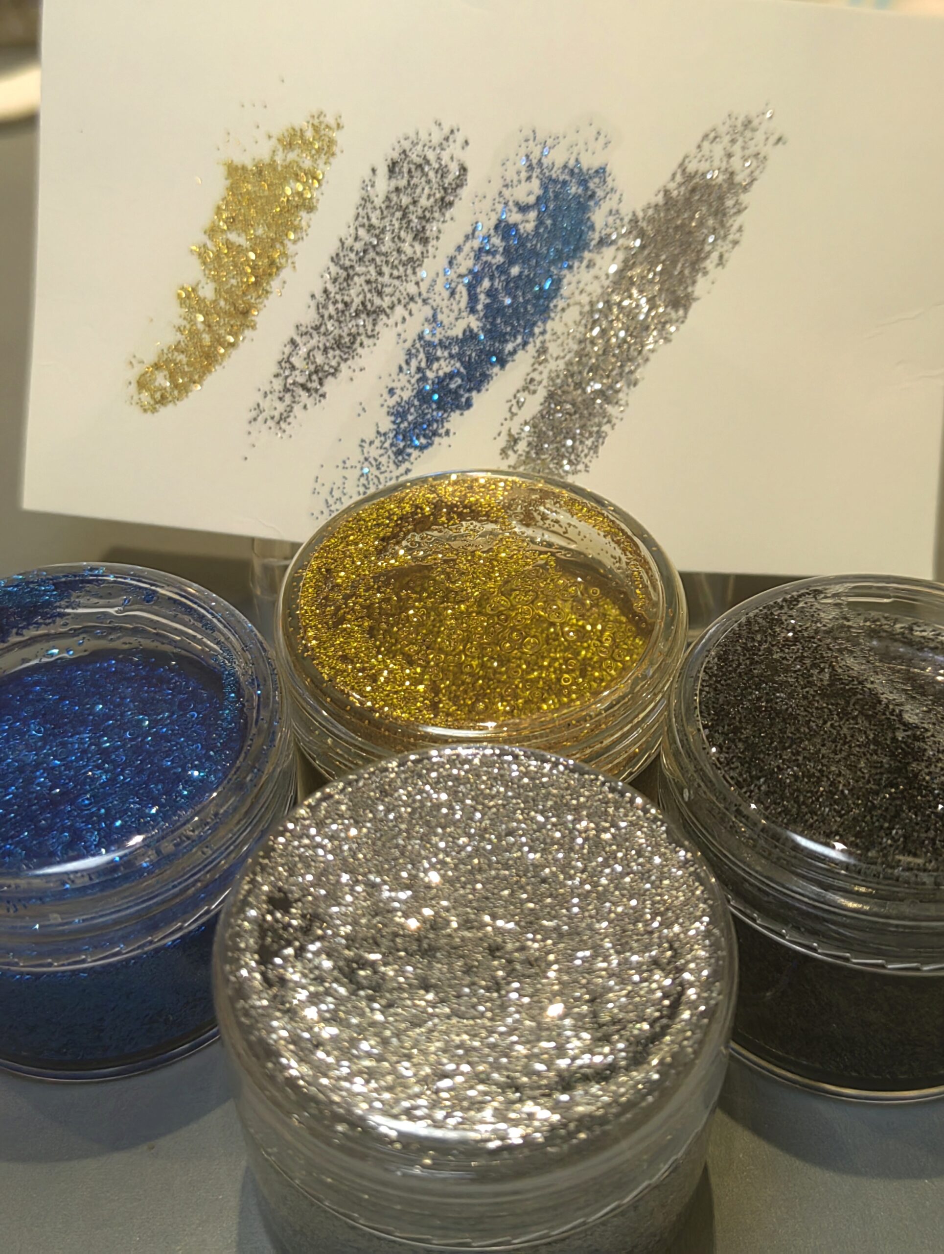 Hand-made glitter paste (with glue/4 colors)