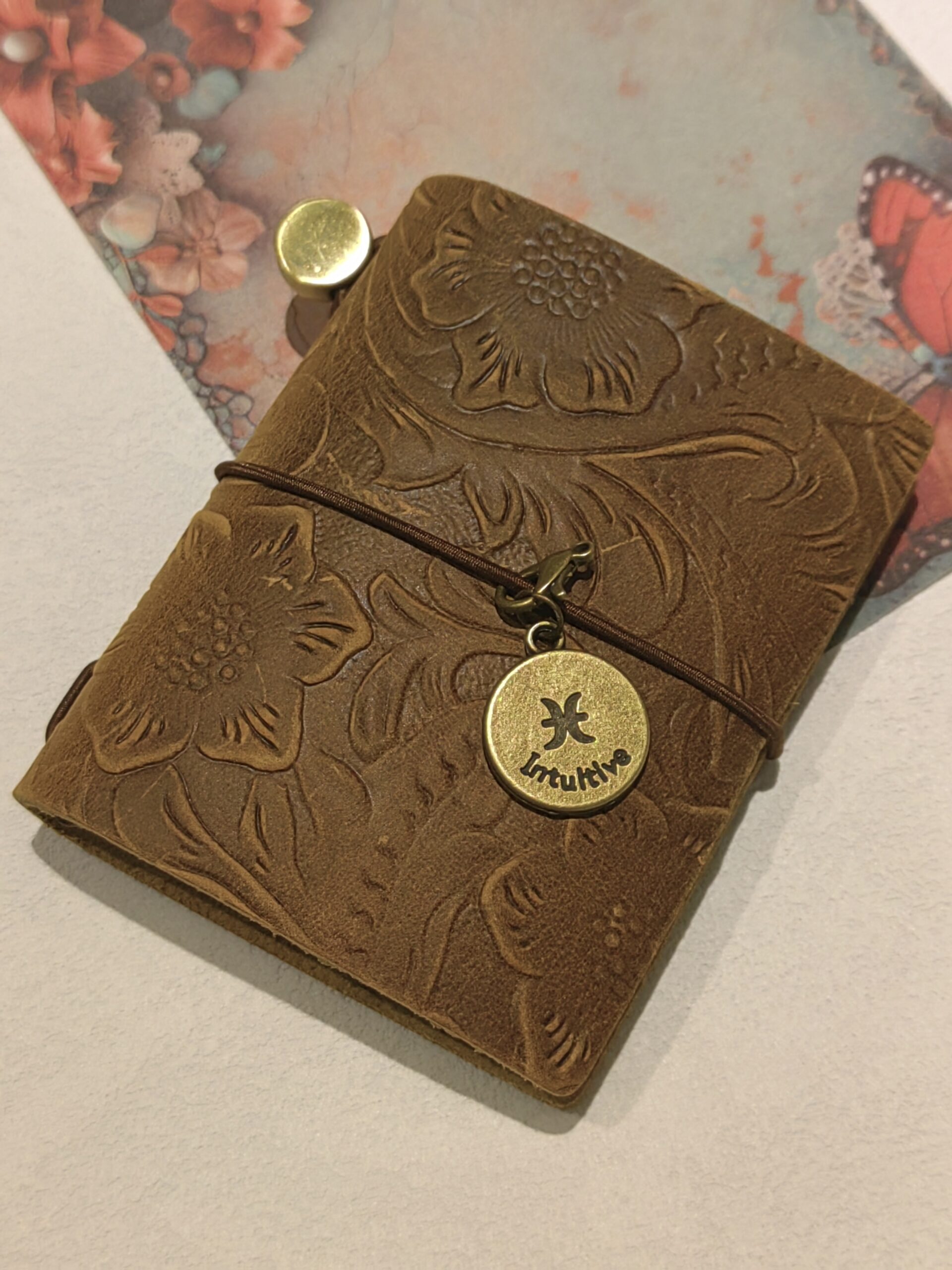 Mini leather notebook